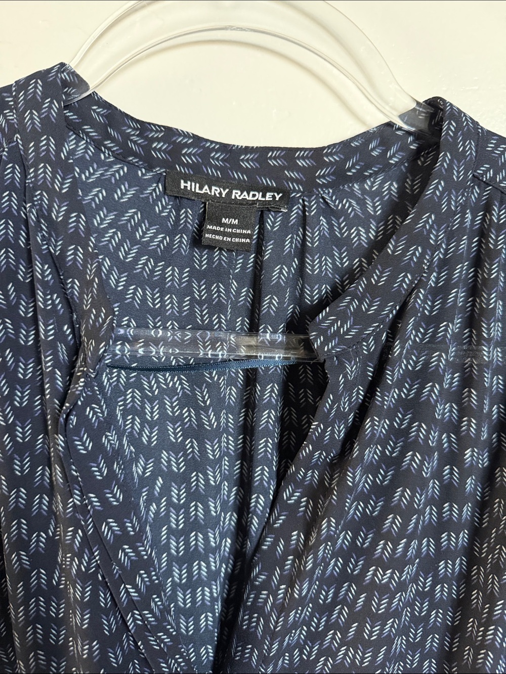 Hilary Radley Navy Dress Long Sleeve Drawstring Summer Dress - Picture 2 of 8